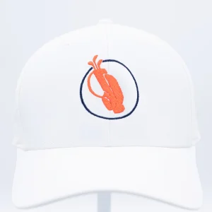 White Perforated Performance Golf Hat